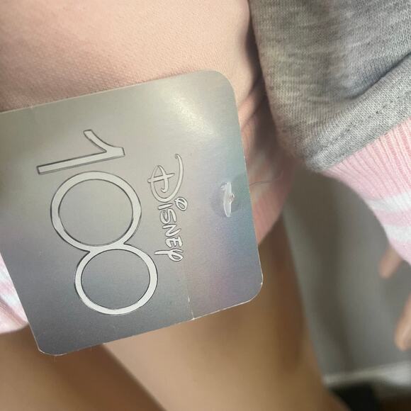 Disney 100 Mickey Mouse Club Varsity Jacket Women’s Small Pink Gray Letterman - Picture 10 of 16